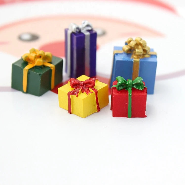 Hot Selling Christmas Resin Accessories Simulation Color Gift Box Mobile Phone case DIY Material