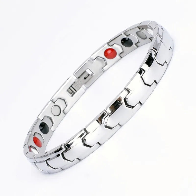 Classic Titanium Steel Magnetic Bracelet Religious Style Stainless Steel for Engagement and Anniversary