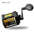 ZHUO RUN Metal Trolling Fishing Reel 3.4:1 Gear Ratio 25kg Max Drag Saltwater Ocean Reel for River & Lake
