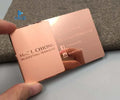 Business Rose Gold Mirror Steel Metal Cards