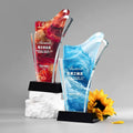 Full Color Printing Optical Crystal Glass Trophy MH-J0057