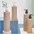 Custom 400ml Eco-friendly Degradable Plastic Lotion Shampoo Travel Sub-bottling Pump Sprayer Bottle Screen Printing 100pcs MOQ
