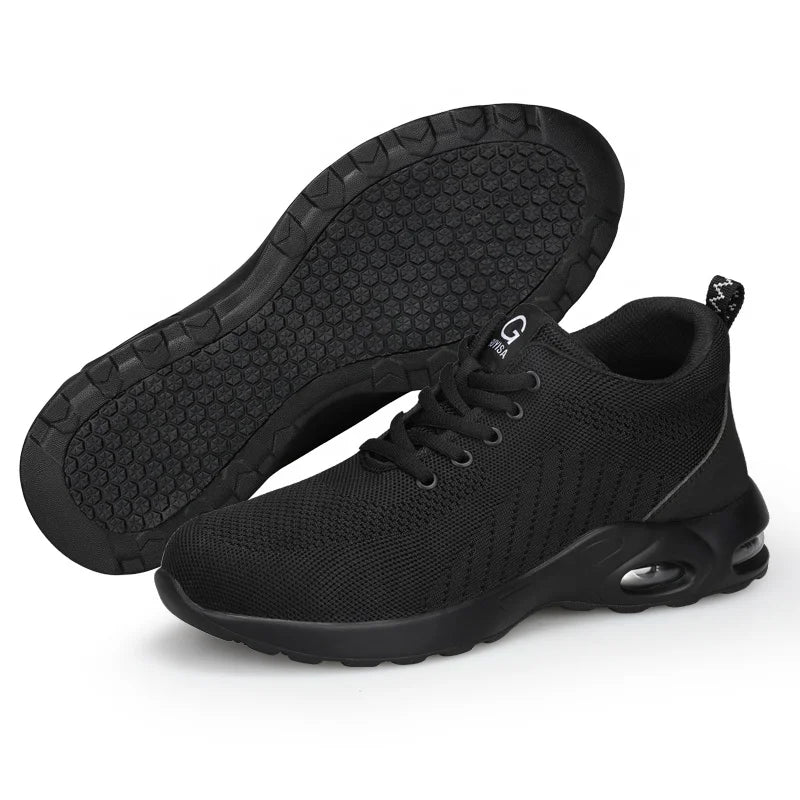 GUYISA Men's Outdoor Work Safety Shoes with Light PU Outsole & Steel Toe CE Certified Customizable for Summer & Winter