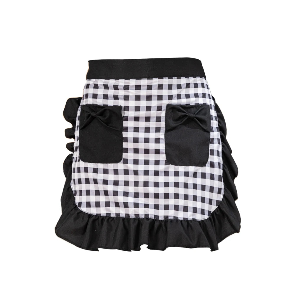 Love Potato Waist Apron with Pockets Fashion Kitchen Cooking Restaurant Bistro Half Aprons for Girl Woman