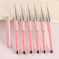 Pink Perfect Thinnest Line Work 5/7/9/11/13/15mm Nail Art Liner Brush