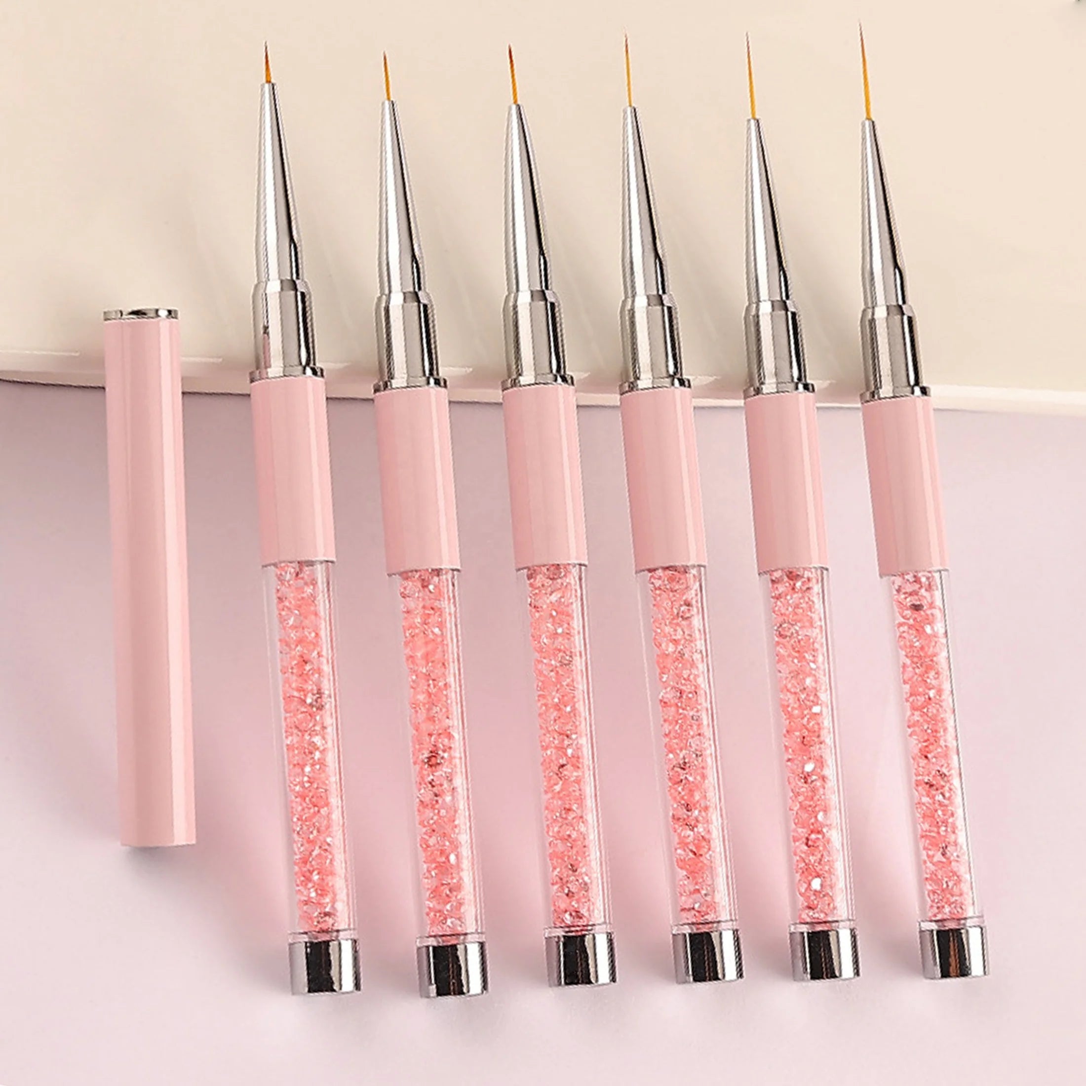 Pink Perfect Thinnest Line Work 5/7/9/11/13/15mm Nail Art Liner Brush