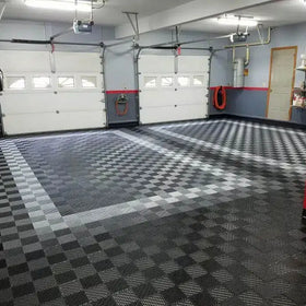 China Manufacturer Direct Supply PVC Modular Garage Flooring Tiles Vented Car Parking Floor Tiles Villa 3D Model Design Solution