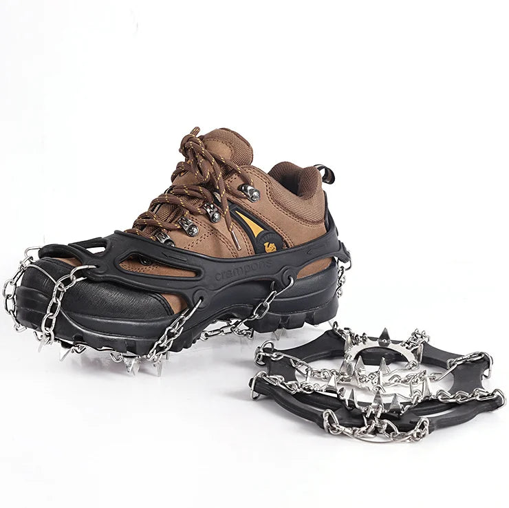 19 Teeth Stainless Steel Crampons Ice Cleats Traction Snow Grips/Ice Grips Traction Cleats/Non Slip Ice Cleats