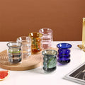 Custom Glassware Wholesale 250 Ml9 oz Spiral Shaped Fancy Colored Glassware Cup