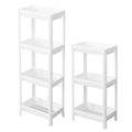 Multi-Purpose Bathroom Storage Rack Organizers Plastic Standing Storage Racks With Basket Bins