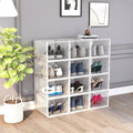 Hot Selling Custom Logo OEM Stackable Plastic Folding Display Shoe Box for Storage Large Shoe High Heels