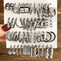 New Fashion Geometric Circle Hoop Earrings Black Color Metal Jewelry with Gold Plating Trendy Accessory for Women and Men