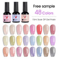 Missgel Milky Pink Color High Pigment 15 ml Organic Vegan Wholesale Nail Supplies Custom Private Label UV Nail Gel Polish