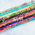 Wholesale 13*4MM Rectangle Square Round Stone Beads Imperial Jasper Loose Beads for Bracelet Making