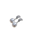 AAA Grade 9-10mm Freshwater Pearl Earrings .925 Silver 18K Gold Plated Fashionable Top Design Stylish Earring Hook for Weddings
