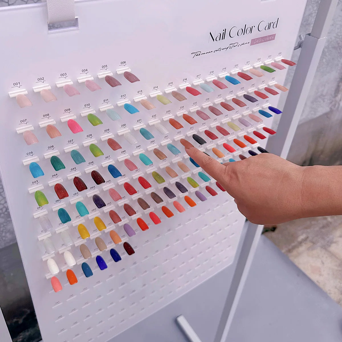 High Grade Nail Polish Gel Color test Card Detachable Acrylic 2025 Nail Enhancement Contrast New Gel Display Board