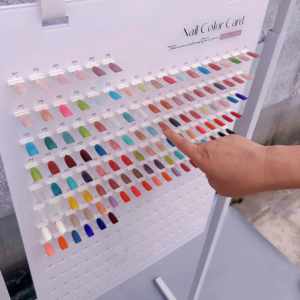 High Grade Nail Polish Gel Color test Card Detachable Acrylic 2025 Nail Enhancement Contrast New Gel Display Board