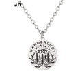 Stainless Steel Wanderlust Necklace Pine Tree Star Mountain Earth Necklace Travel Explore Jewelry