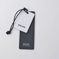 Custom Gold Logo Printing 3D Logo Clothing Label Black and White Recycled Paper Garment Hang Tag With Cotton String