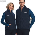 Customized Embroidered logo Fleece Vest Sleeveless Company Staff Team Work Uniforms Tank Top Polar Fleece Vest Uniform