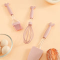 Heat Resistant Kitchenware Silicone Pastry Spatula Basting Brush Whisk Set for Cooking Baking Mixing