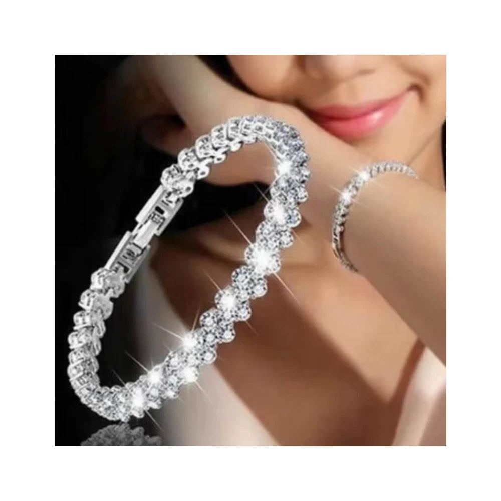RisingMoon Pulsera 3 Colors Women Bracelets Gifts Accessories Fashion Roman Style Crystal Bracelets