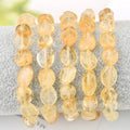 Wholesale Fashion Healing Crystal Natural Stone Bracelet Men 8-10mm Citrine Tumbled Gemstone Nugget Bracelet