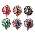 MM027 Hot Sale Women's Crystal Brooches Wedding Garment Rhinestones Brooch Pin for Party