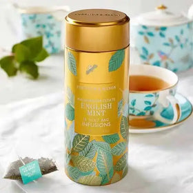 2022 New Embossing Empty Eco Friendly Luxury Gold Tea Tin Caddy Airtight Coffee Tea Tin Cans Twg Tin Box Tea Light Container