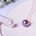 Designer 925 Silver Necklace with Edison Pearl Pendant Classic Link Chain Freshwater Pearl for Wedding Party or Gift MegaBDM