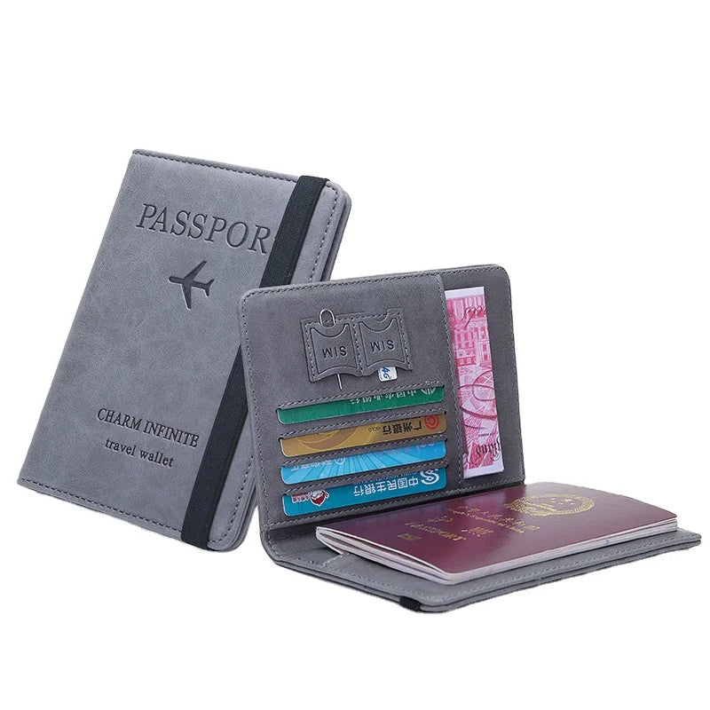 Vintage Business MIYIN Passport Cover Multi-Function Other Material Wallet Case for Women Men Card Holder Travel Accessories ID