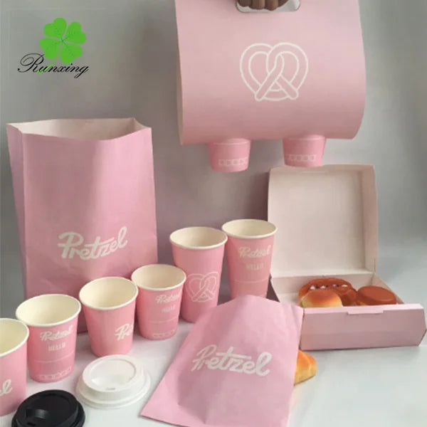Custom Printed White Black Luxury Thermal Tea Coffee Paper Cup Warmer Disposable with Lids