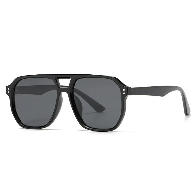 New Style Factory Polarized Sunglasses Double Bridge TR90 Square Frame Cheap Sun Glasses Personalized TR Men Women Sunglasses