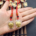 Fashionable Trend New Year's Greeting Souvenir Gift Quality Gold Foil Pendant Cartoon Zodiac Dragon Pendant