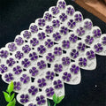 Natural Gem Stone 925 Sterling Silver Purple Amethyst Stud Earrings for Women