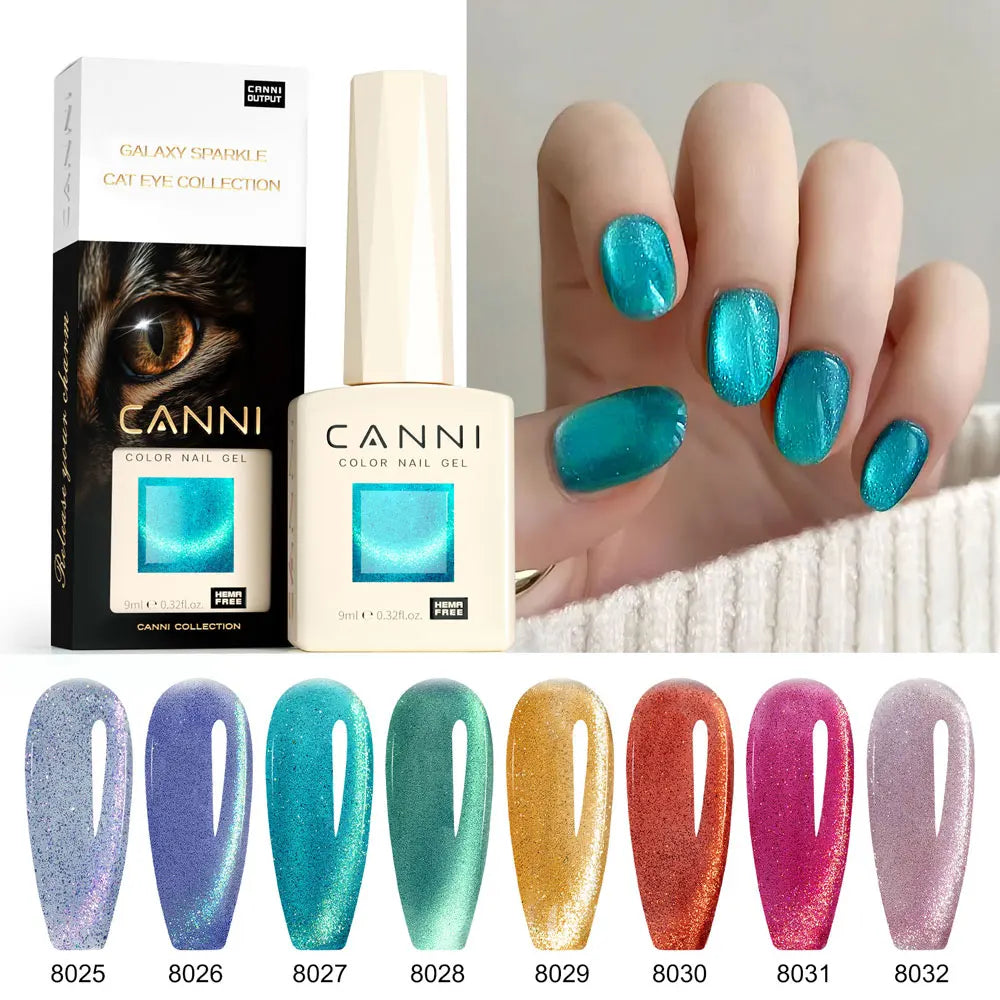 CANNi Nail Art Acrylic Nails 48 Color Private Label 9d Color Change Cat Eyes Chameleon Effect Gel Polish Nail Varnish