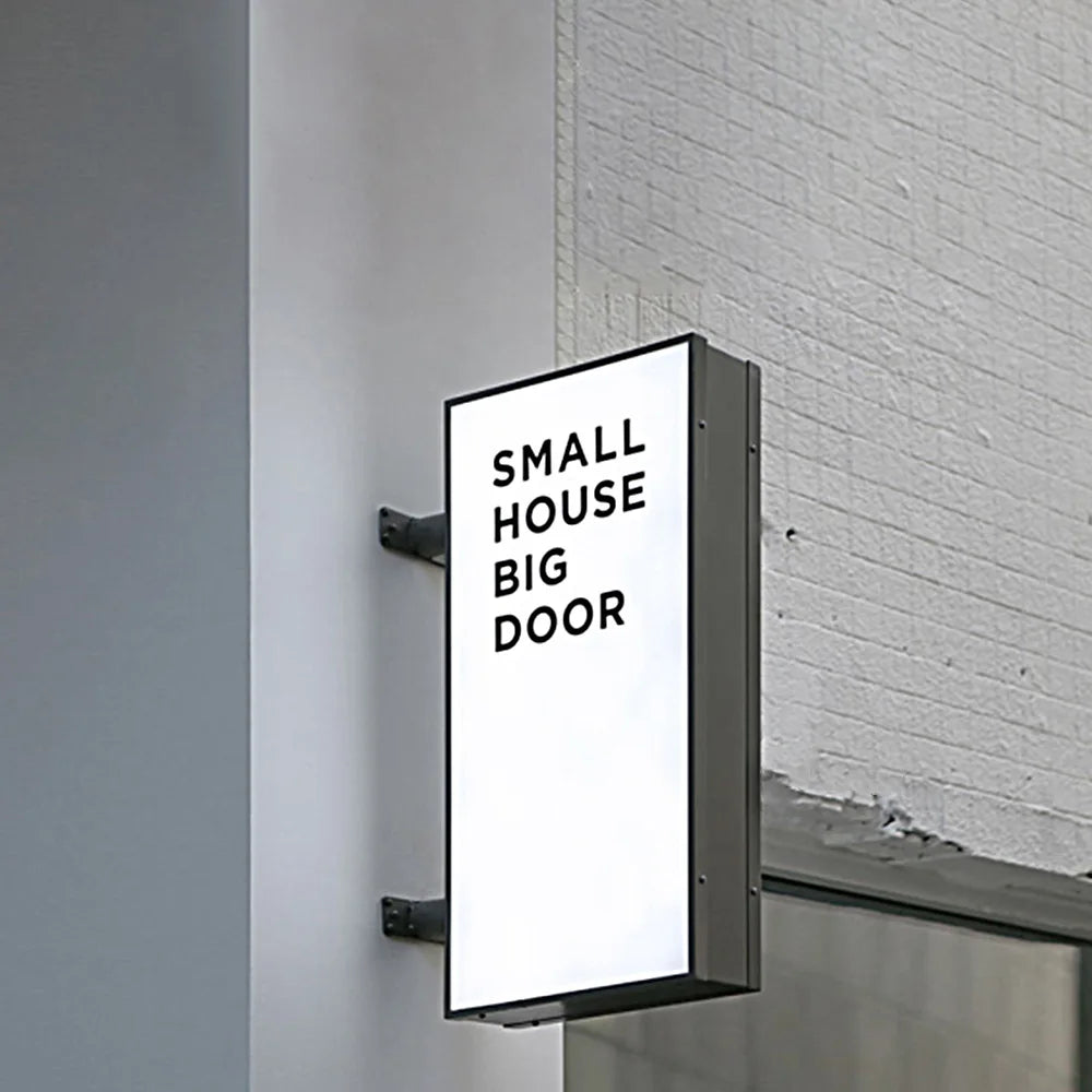 Drop Shipping Advertising Manufactured Outdoor Display Illuminated Rectangle Rotating Light Box Sign