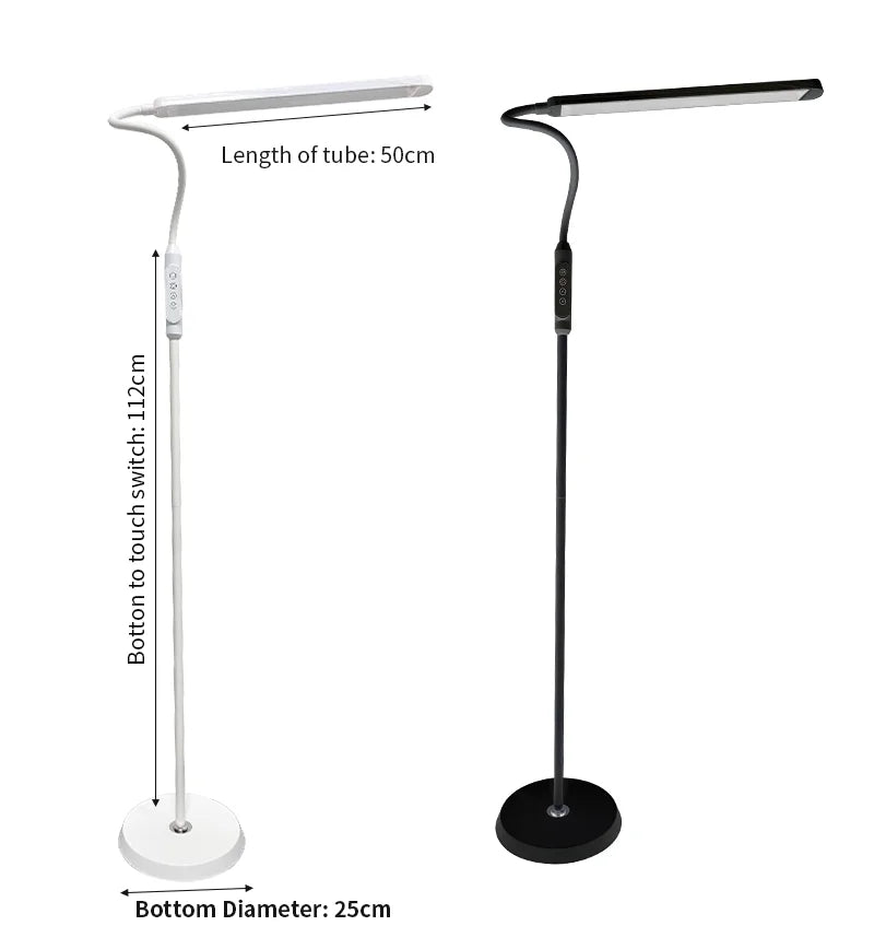 Modern 18W LED Floor Lamp for Eyelashes Tattoo Tools Makeup Standing Lamp with Touch Switch Eyelash Tools