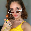 STOCK Fashion Women Retro Vintage UV400 Gradient Cheap Original Small Oval Pointed Sunglasses