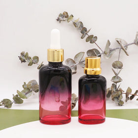 100ml 3.3 oz Luxury Skincare Cosmetic 30ml Glass Bottle Droppers with UV Gold Closures