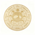 Tailai 8IN Laser Engraved Plywood Divination Board Wheel Year Wood Sign Witchcraft Altar Supplies Kit Beginner Witchcraft Supply