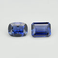 Elegant Cushion and Emerald Cut 4x6mm to 12x16mm Rectangle Synthetic Royal Blue Sapphire Loose Gemstones 34# Corundum Stones