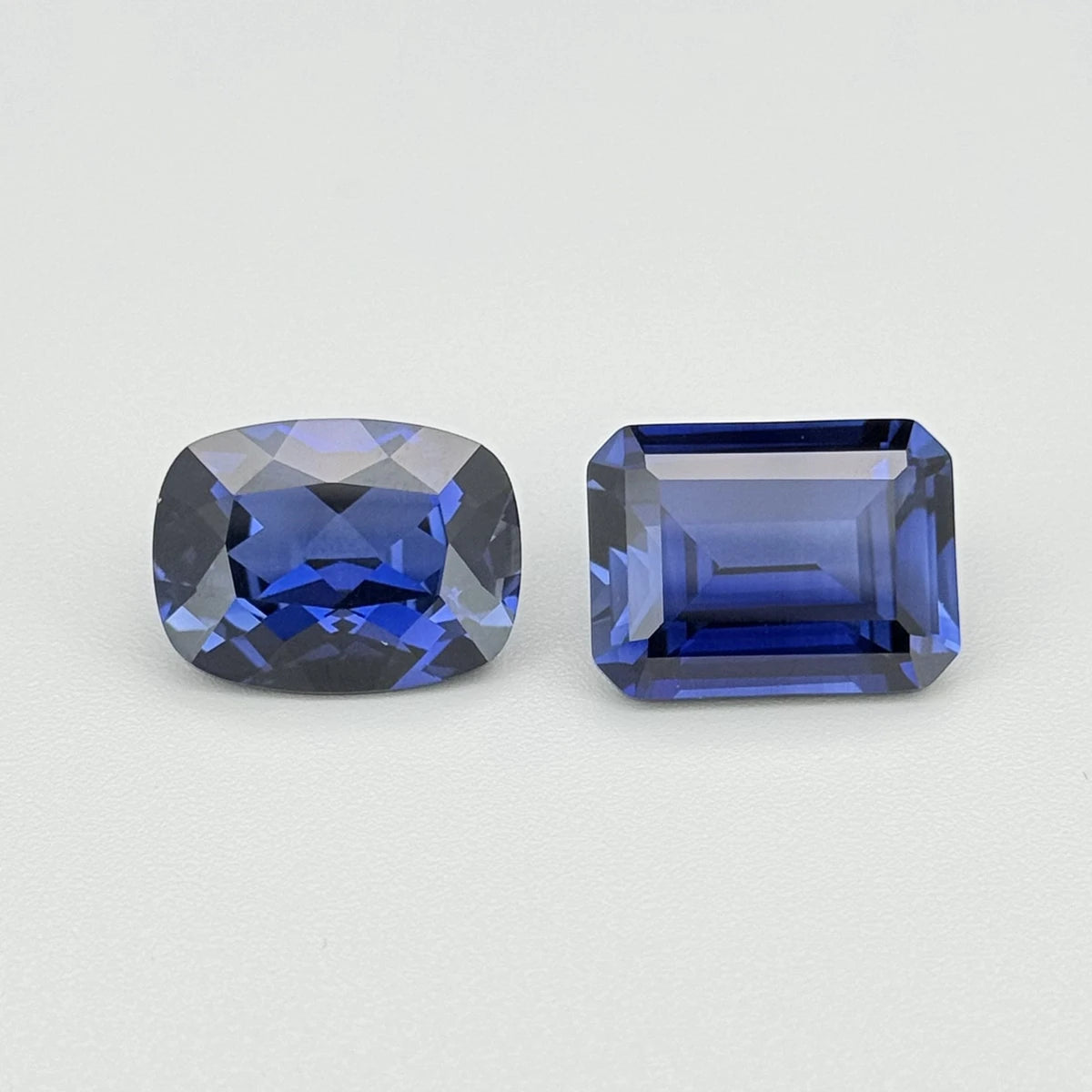 Elegant Cushion and Emerald Cut 4x6mm to 12x16mm Rectangle Synthetic Royal Blue Sapphire Loose Gemstones 34# Corundum Stones