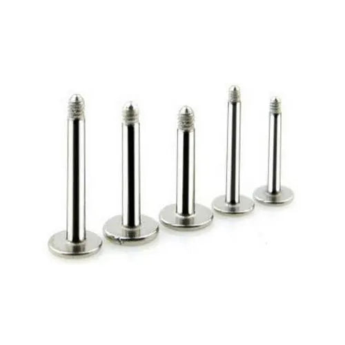 316LVM F138 14g/16g Stainless Steel Labret 12mm/14mm/16mm/19mm/22mm Trendy Body Cheek Dimple Long Piercing Post Parts for Party