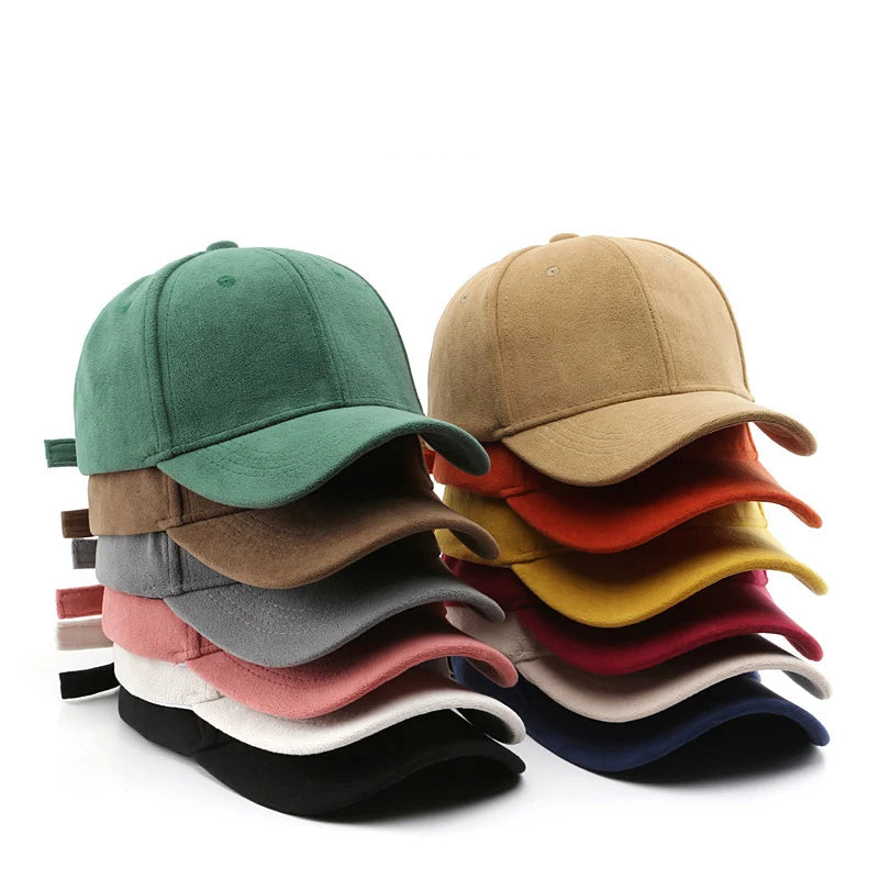 Winter Warm Short Lambswool Blank Outdoor Hats High Quality Custom Logo Baseball Caps for Man and Woman