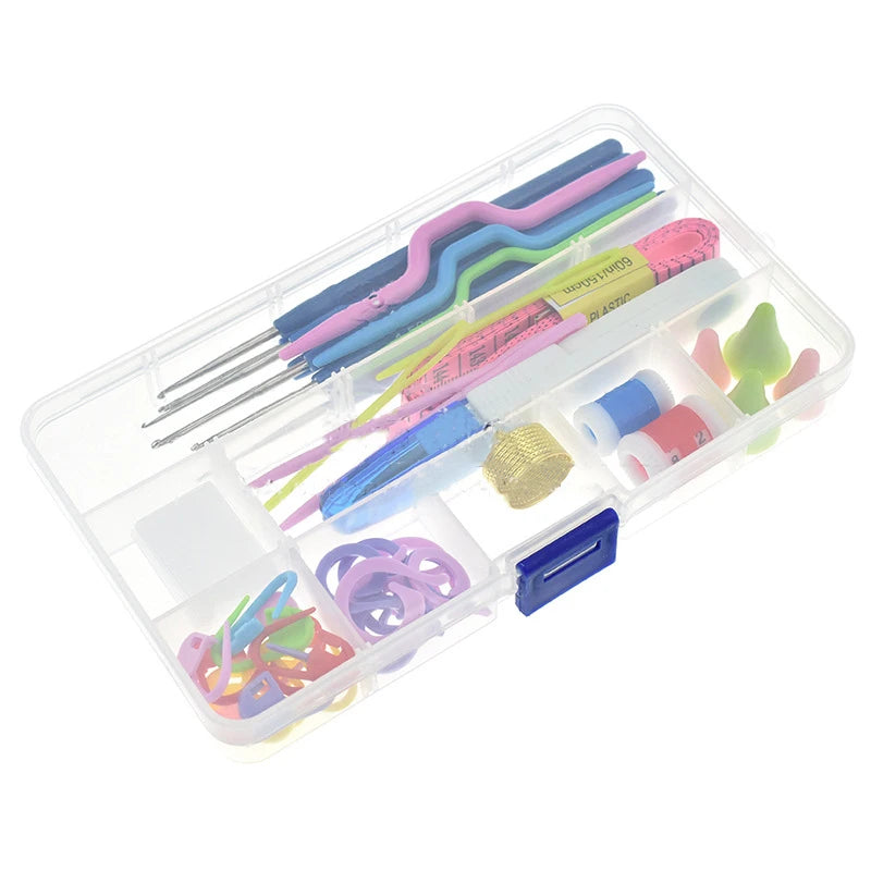Well Sold Popular Magic Crochet Suit DIY Knitting Tool Color Crochet Multiple Accessories Box