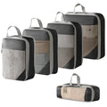 Wholesale Compression Packing Cubes for Travel 5 Set Packing Organizers with Double Zipper Inner Zip Pocket