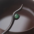 Natural Green Beads Ebony Hairpin Women Chinese Vintage Headwear Step Shaking Hairpin Chopstick Hair Stick Ancient Hair Ornament