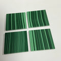 30mm 40mm Length 2mm Thickness Natural Green Malachite Square Natural Stone Double Flat Malachite Sheet