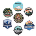 Adventure Embroidery Iron on Camping Mountain Patches for Clothes